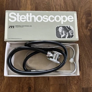 Marshall Electronics 1977 Peerless Double-head Stethoscope Model #445 Silver - Picture 1 of 4