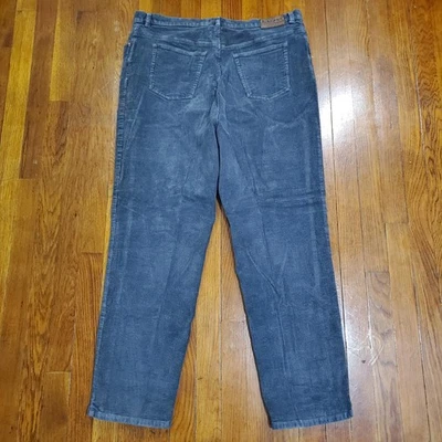 Lauren Ralph Lauren Pants Womens 20W Gray Corduroy Stretch Straight Leg 5 Pocket - Image 1 of 4