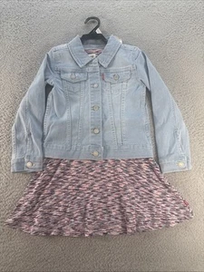 Levi's Denim Jacket and Dress Girls Size 4/5 Blue 2-Piece Set - Picture 1 of 6