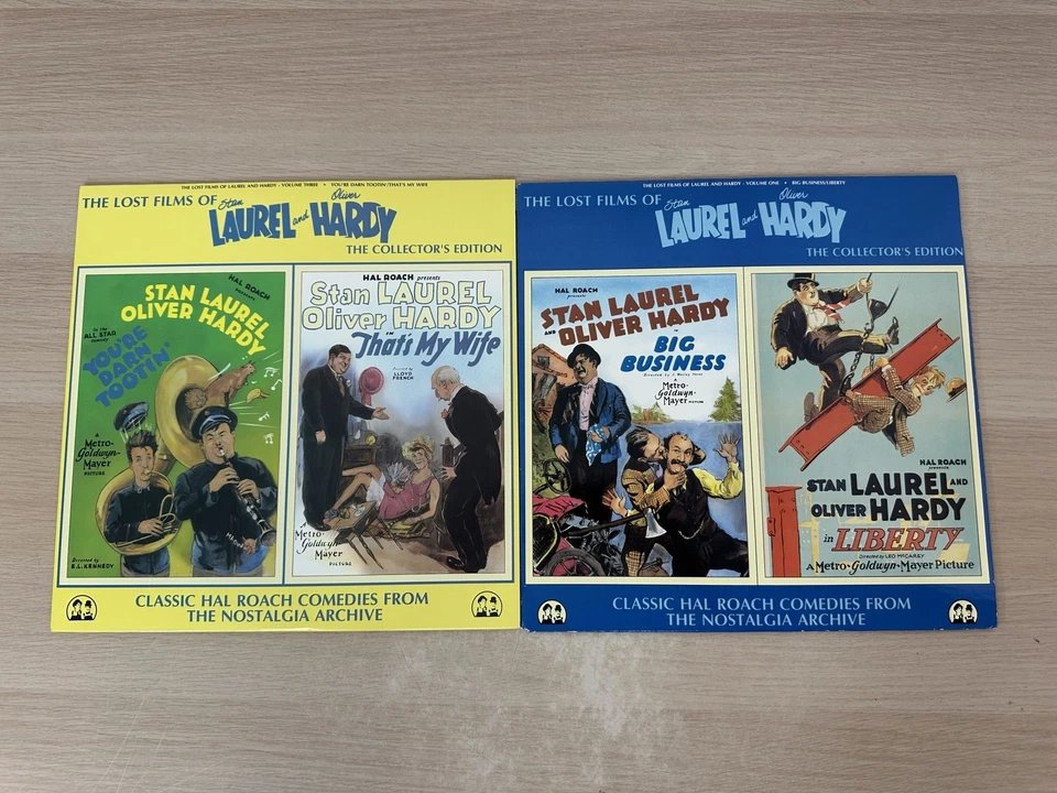 The Lost Films Of Laurel And Hardy - 2 Laserdisc LD Lot - Four Total Movies Foto 1 de 4