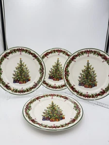 "Platos de cena vintage Christopher Radko Traditions celebraciones navideñas 10""" - Imagen 1 de 12