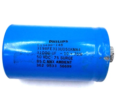 Condensador PHILIPS S13490-148 3198FE313U050KMA4 - 31.000uF 50VDC 75V sobretensión Foto 1 de 3