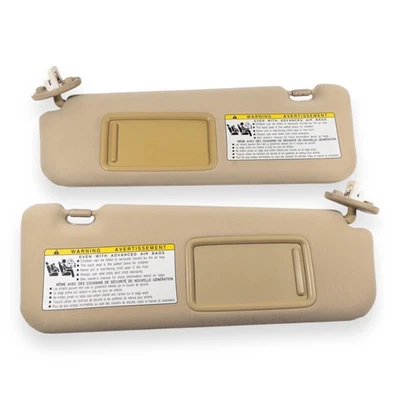 2007-2009 Lexus ES350 Driver & Passenger Side Sun Visor Pair Set Tan - Image 1 of 4