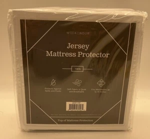 Twin Jersey Weekender WATERPROOF Mattress Protector 10 Yr Warranty 18in Pocket - Picture 1 of 1