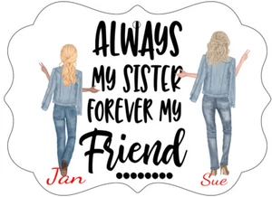 Custom Personalized Christmas Holiday Ornament Family Sisters Best Friends - Picture 1 of 8