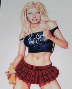SEXY GIRL STICKER✨💋👠❤️🔥💄🫦✨6” X 2 3/4”✨LEST DRINK✨BLONDE HAIR🔥SUPER HOT🔥 - Picture 1 of 3