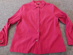 JM Collection Womens Jacket 14 Pink button casual stretch - Picture 1 of 9