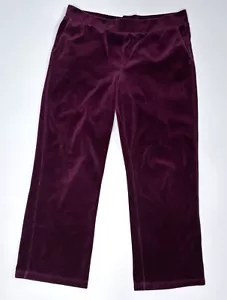Vintage Ralph Lauren Petite Plum Wine Velour Pants PL Gothcore Fairy Grunge - Bild 1 von 5