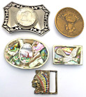 Lot Of 5 Vintage Belt Buckles Pre Owned Condition (379)