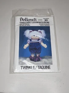 Vintage Uncut Dollcraft Cuddle Kids #301 Twinkle Doll Pattern - Picture 1 of 7