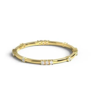 Diamond Stacking Ring / 14k Gold Round Diamond Eternity Band / Round Diamond - Picture 1 of 6