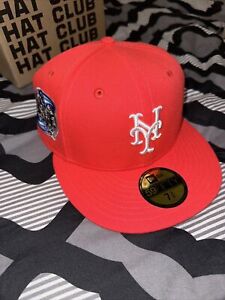 hat club exclusive mets jae tips Subway Series Infrared with L Blue Uv Sz 7 3/8