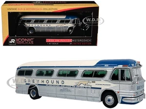 1959 GM PD4104 BUS "GREYHOUND" 1/87 DIECAST MODEL BY ICONIC REPLICAS 87-0566 - Picture 1 of 8