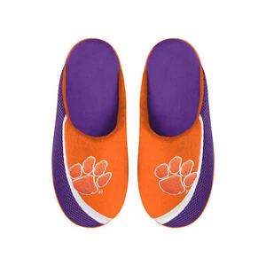 FOCO NCAA Men's Clemson Tigers 2022 Big Logo Color Edge Slippers - Picture 1 of 6