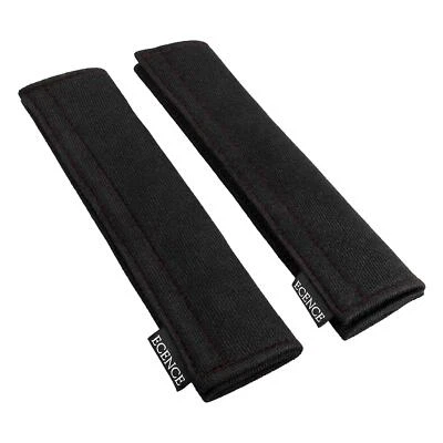 2x Gurtschoner Schwarz mit roter Naht Sicherheitsgurt Gurtpolster Autogurt Gurts - Bild 1 von 4