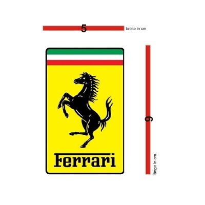 Original Ferrari Emblem / Aufkleber / Sticker 5x9 Cm • 9.65€