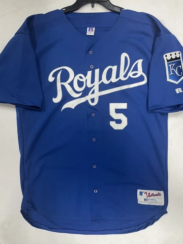 Kansas City Royals George Brett Size 56 Vintage Russell Authentic Jersey Blue Cover