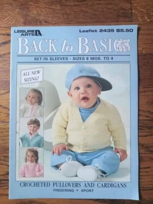 Пуловер и кардиганы Back To Basics Leisure Arts 6 месяцев - 4 года 2435 - вязание крючком - Изображение 1 из 4