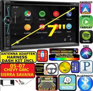 CHEVY GMC SIERRA SAVANA NAV BLUETOOTH CARPLAY ANDROID AUTO USB CAR RADIO STEREO - Picture 1 of 9