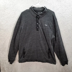 Hurley Sweatshirt Adult Extra Large Black Gray Henley BKE Skater Surfer Beach - Picture 1 of 8