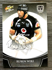 2008 SELECT NRL CHAMPIONS FOIL GOLD SIGNATURE TRAD/CARD - RUBEN WIKI/WARRIORS