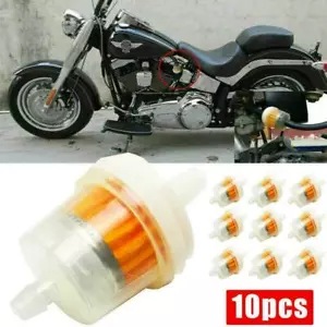 10pcs Universal Inline Gas/Fuel Filter 6MM-7MM 1/4" Lawn Mower Small Engine - Picture 1 of 12