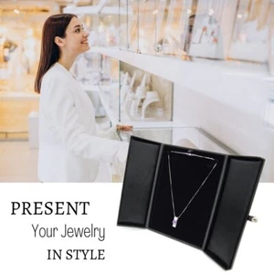 Neuartige Box Leder Doppeltür Halskette Box Schmuck Geschenk Display Organizer - Bild 1 von 13