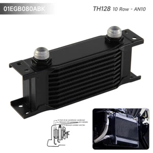 Universal 10 Reihen AN10 Motor Getriebe Aluminium Ölkühler 128MM 7/8-14 UNF - Picture 1 of 10
