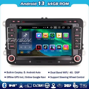 8-Kern Android 14 Autoradio Navi Für VW Passat Golf 5/6 Polo T5 EOS Tiguan Seat - Bild 1 von 19