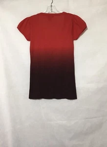 Women's Top  Size M Ombre Short Puffed Sleeve Ombré Tunic   - Picture 1 of 9