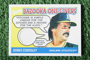Dennis Eckersley 2004 Topps Bazooka One-Liners #BOL-DE Game-Used Jersey Relic