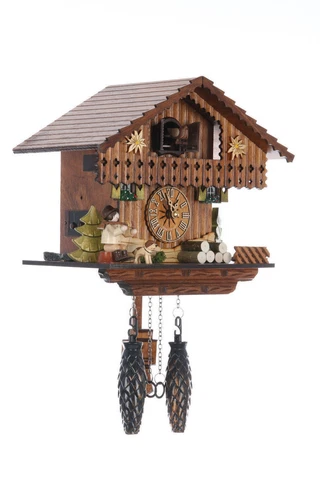German Cuckoo Clock Quartz-movement Chalet-Style 22cm by Cuckoo-Palace Cover