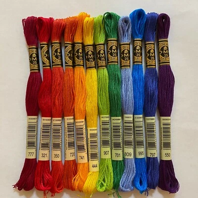 DMC Floss 12 Skeins | Free Shipping!!! | Rainbow Traditional Set 2 | Brand New!! - Image 1 of 4