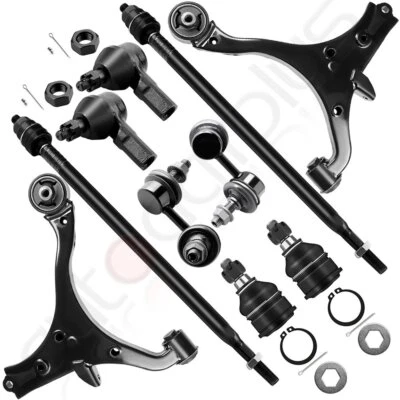 10pc Suspension Ball Joints Tie Rods Control Arms Kit For 2001-2005 Honda Civic - Image 1 of 4