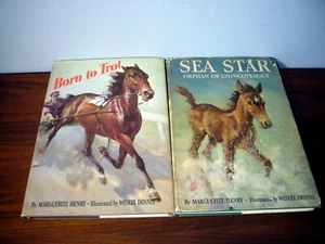 Born to Trot 1956 E  SEA STAR 1951 D Marguerite Henry HC DJ Vintage  - Picture 1 of 7