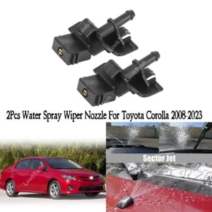 Spray Wiper Nozzle For Toyota Corolla 2008-2023 2Pcs Front Windshield Washer Jet - Picture 1 of 16