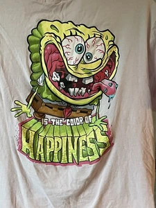 spongebob T SHIRT is the color of happiness short sleeve sz. Youth L, A13A216 - Picture 1 of 2