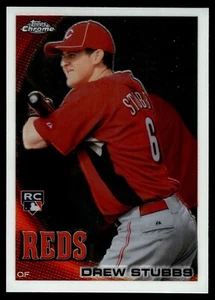 2010 Topps Chrome Baseball Trading Card Drew Stubbs Rookie Cincinnati Reds #219 - Picture 1 of 2