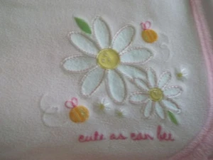 Carter's Just One Year Pink CUTE AS CAN BE Baby Girl Baby Blanket GUC - Picture 1 of 3