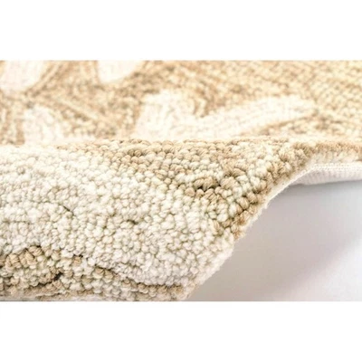 Alfombra Liora Manne Capri borde coral interior/exterior neutra 5' x 7'6" Foto 1 de 4