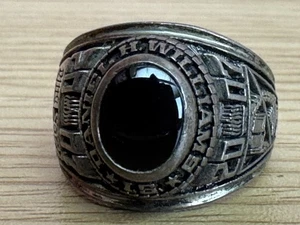 Daniel H. Williams 2007 Ring Schilf Sterlingsilber Klasse schwarzer Stein - Bild 1 von 10