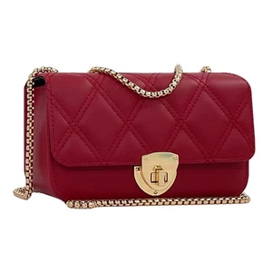 Small Mini Handbags for Women with Golden Chain Cross Body Purses for Women Red - Picture 1 of 6