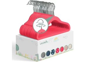 Laleni Kleiderbügel für Kinder mit Samtbezug - rutschfest 20 Stück - Bild 1 von 2