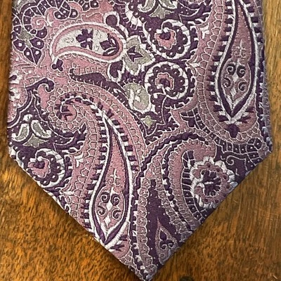 Corbata de vestir negra marrón 1826 para hombre seda púrpura satinado cachemira - 60"" Foto 1 de 4