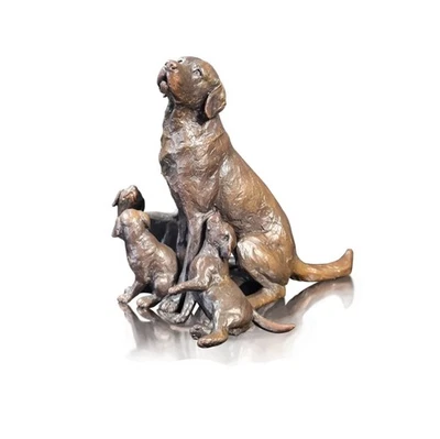 Bronze Labrador Dog With Puppies - Ltd Ed 150. - Image 1 of 4