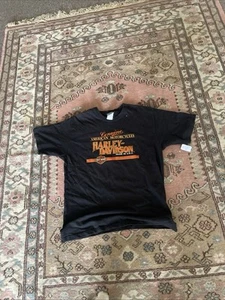 Harley Davidson Motorcycle Graphic Shirt Mens XL Double Side Short Sleeve Biker - Picture 1 of 9