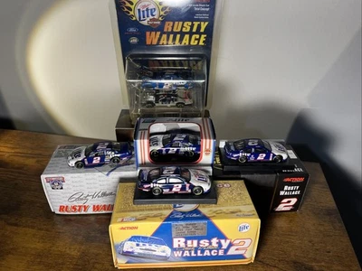 🔥 Rusty Wallace 1:64 Diecast Bundle ‘98–‘00, Harley, Last Lap, Miller Time (5) - Image 1 of 4