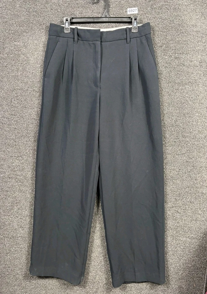 Pantalones de vestir Wilfred para mujer talla 12 negros grises pierna ancha plisados oficina carrera  Foto 1 de 4