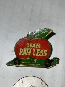Vintage Pay Less Team Collectible Apple Souvenir Lapel Pin Sports Cars Racing - Picture 1 of 5