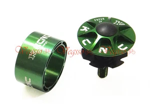 NEW KCNC HEADSET TOP CAP SCREW STAR NUT KIT + SPACER 20MM HEIGHT 1-1/8", GREEN - Picture 1 of 6